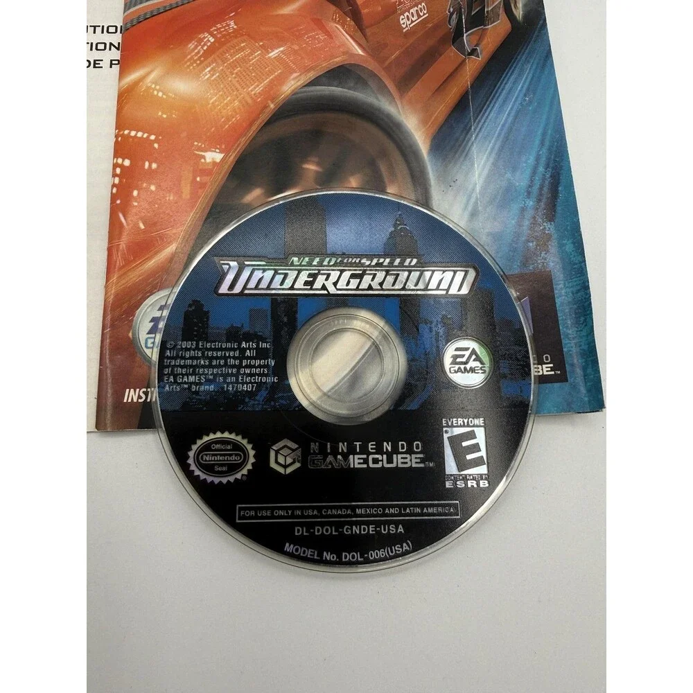 Need For Speed Underground Nintendo GameCube Game Player's Choice CIB TESTED